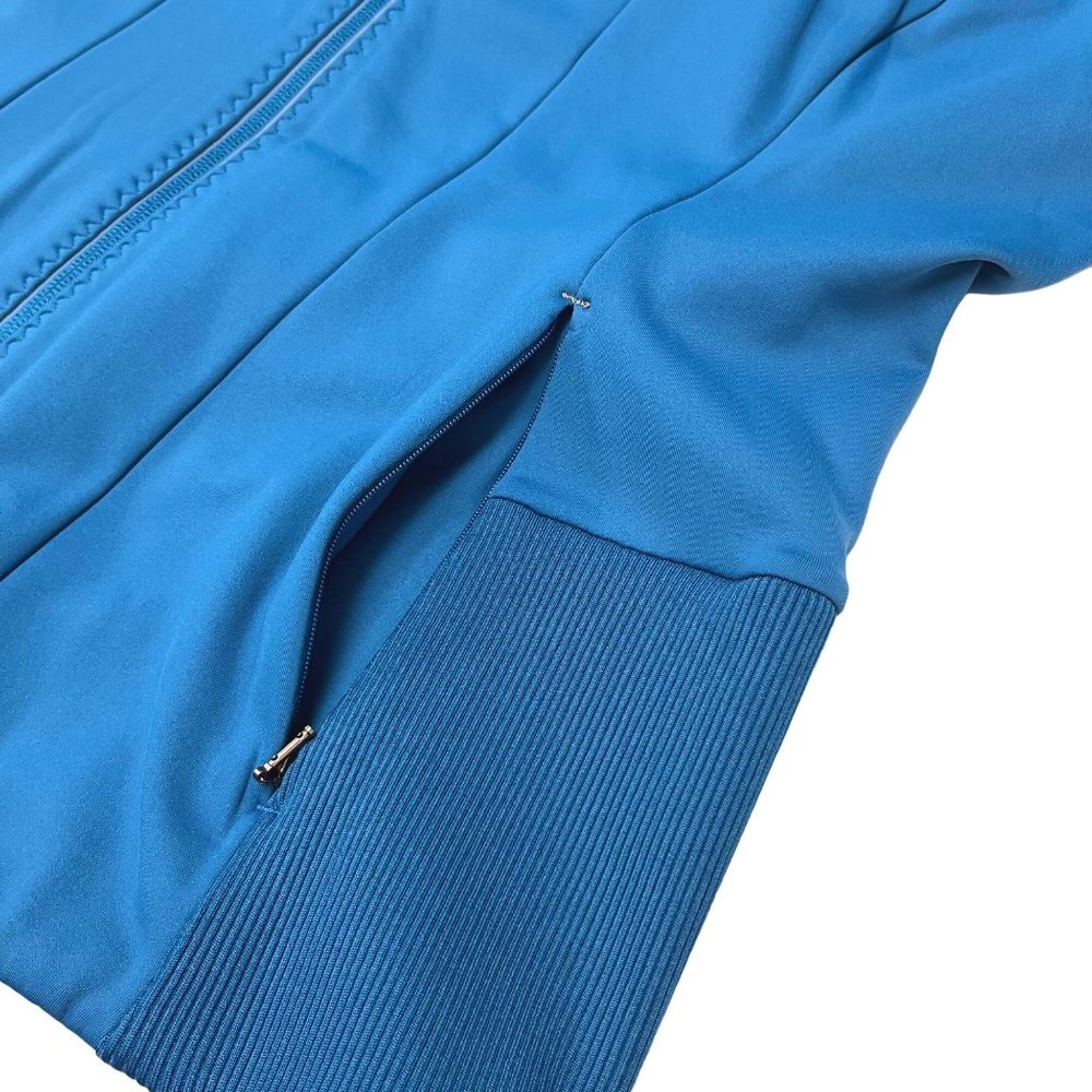 EUC Athleta SIZE XL Ridge Zenith Knit Workout Running Jacket Peacock Blue - Picture 6 of 11